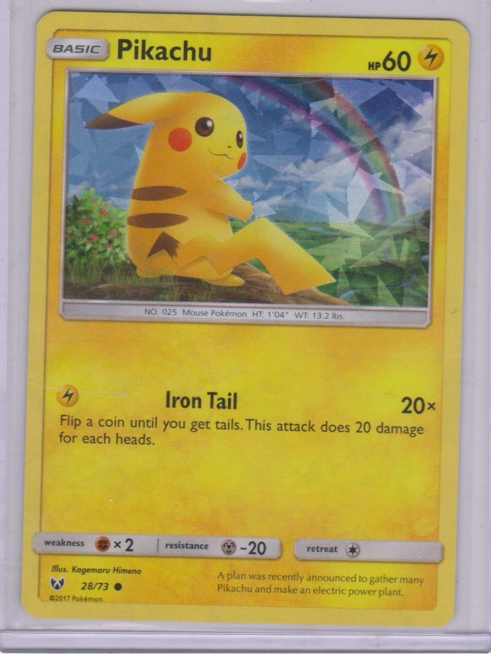 Pikachu 28/73 Cracked Ice Holo